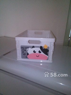 白色小奶牛收納盒 簡約設計，超值實用，為家居增添一抹清新